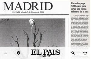 Noticia en el periódico El País